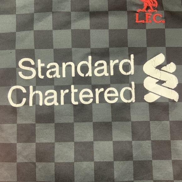 Nike Liverpool FC Jersey Mens Medium Black Standard Chartered Soccer Futbol - Picture 2 of 8